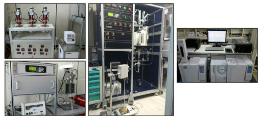 탈산소 반응장치(배치반응기, 연속반응기) 및 GC/MS 분석장비