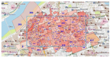 서울시의 통계청 집계구 데이터의 예