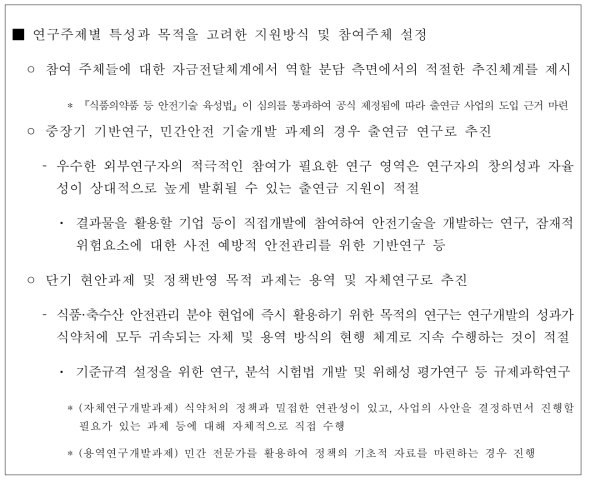 사업추진체계의 적절성 검토