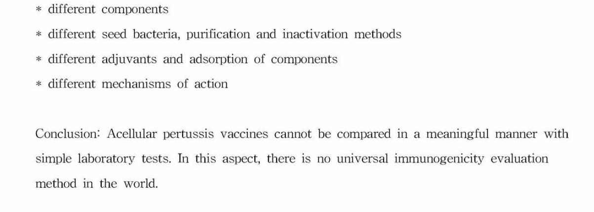 Standardization issues with acellular pertussis vaccines