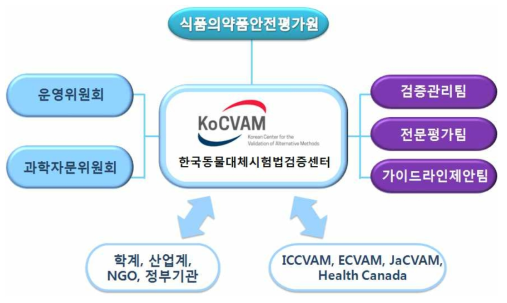 한국동물대체시험법검증센터(KoCVAM)의 운영체계
