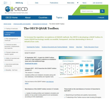 OECD Toolbox information center에서 프로그램 다운로드 받을 수 있음