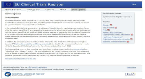 EU Clincial Trials Register