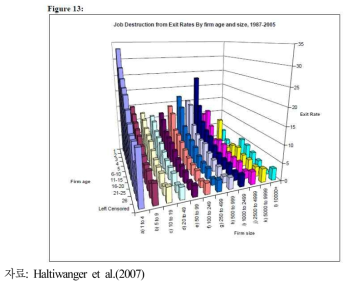 Haltiwanger et al.(2007)의 분석결과 예시