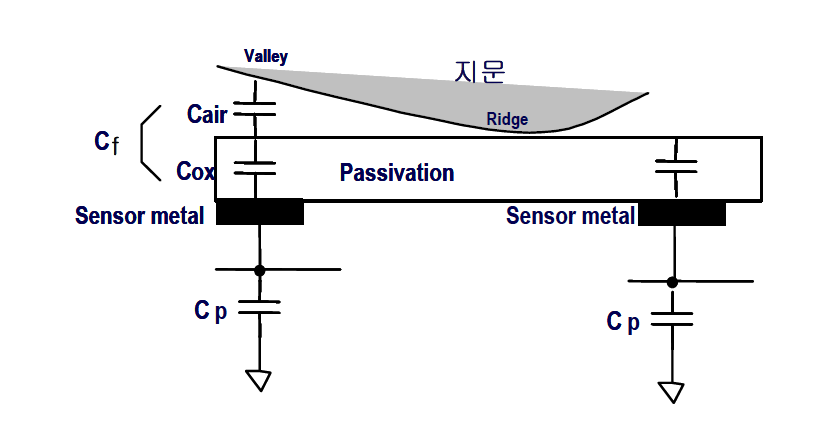 Cpapcitive type 지문센서의 원리