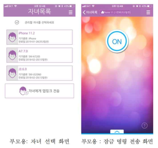 아이폰용 StudyTime 앱(부모용) UI