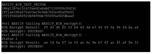 Security SoC 가상화 플랫폼에서의 AES128/ECB모드 기능 검증