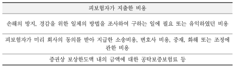 개인정보누출 배상책임보험의 피보험자가 지출한 비용