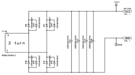 PSiP-700W(1차_모듈) 전원부 2차측 전력단 회로도