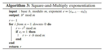 Square-and-Multiply exponentiation 알고리즘