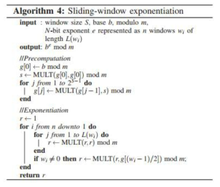 Sliding-window exponentiation 알고리즘
