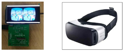 프로토타입보드 LCD 디스플레이 및 VR HMD 예