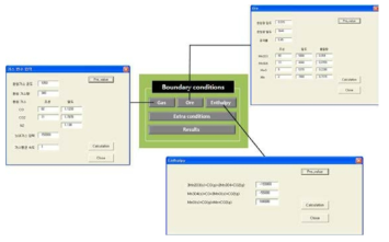 An initial control view of a burden distribution model.