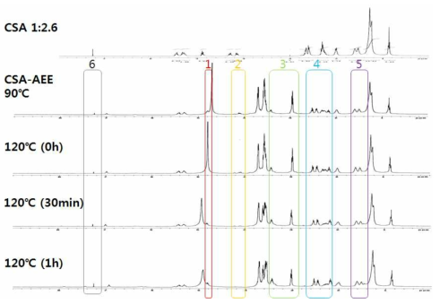 CSA-AEE 1:3.6 시간대별 반응 NMR data (1)
