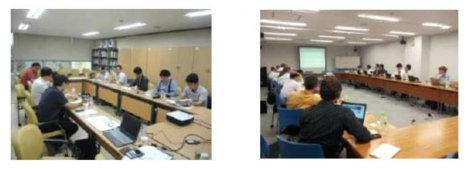 평가방법 개발관련 전문가 협의회(좌), 의료로봇 국제 표준화 회의(우)