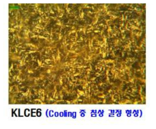 신규 합성된 KLCE6 에폭시의 수지 자체의 액정성 분석,