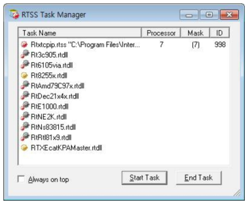 RTSS Task Manager 창