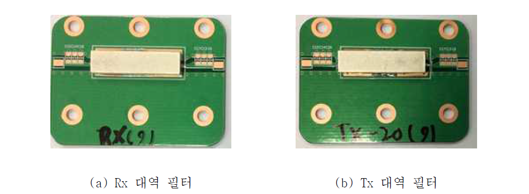 제작된 LTCC 대역 통과 필터