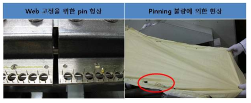 연속열처리 설비의 pin 형상과 pinning 영향