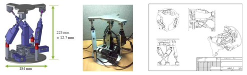 PPPS+3-UPS형 6-DOF 병렬형 로봇 설계 도면 및 시작품
