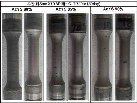 Specimen morphologies of specimen after CLT