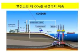 CO2 transportation pipeline for EOR process in well