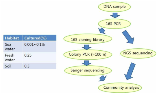 NGS를 활용한 미생물 군집분석의 예시