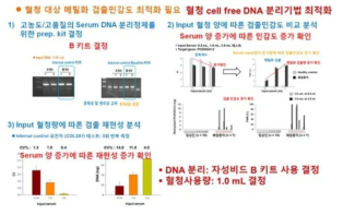 혈청 cell free DNA 분리기법 최적화