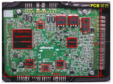 57110-SLE-J13 ESC 제어 PCB 앞면 구성 부품