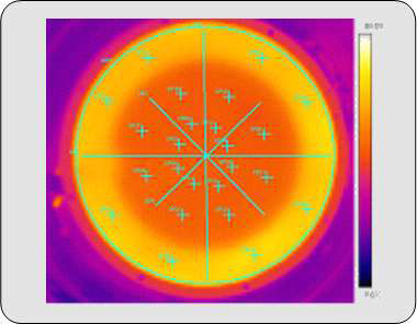 Tunable ESC의 IR image 측정 결과(Inner:30℃, Outer:40℃)