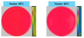 4-zone Tunable ESC 시제품의 Heating 테스트 IR Image