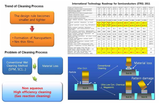나노 패턴 세정을 위한 건식 세정 공정의 필요성