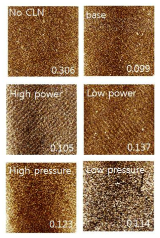Si(100) 건식 세정 진행 후 표면 AFM image