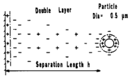 기판과 입자사이의 double layer 모델