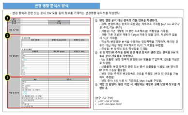 변경 영향 분석서 양식