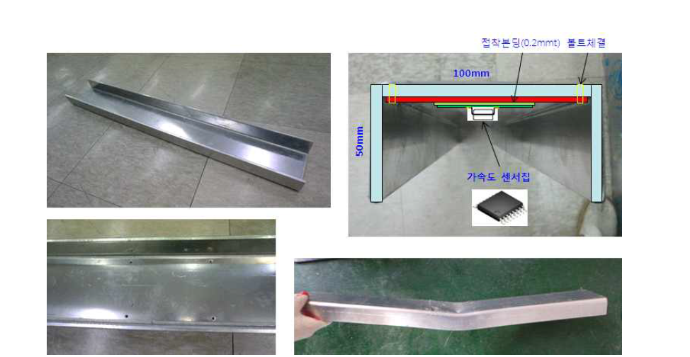 제작된 충돌시험편의 충돌 전후 사진