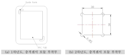 충격센서 모듈 부착부 형상 설계 변경