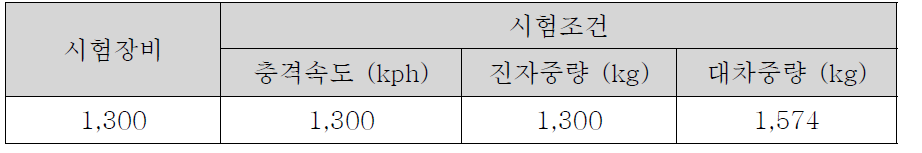 펜들럼 시험 조건