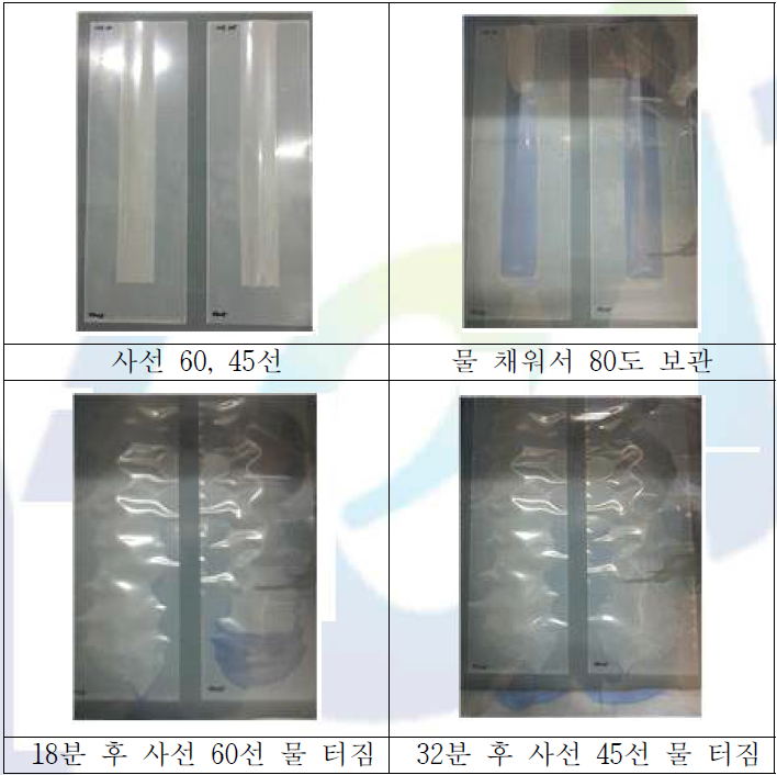 7차 라인 테스트 작업분수밀성 테스트 (4㎝)