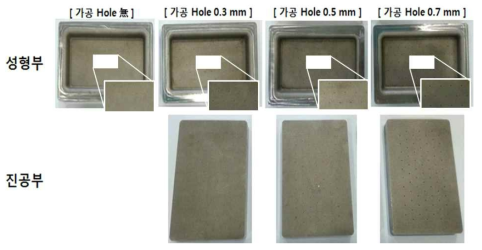 시편금형 기공 Hole 가공 사진