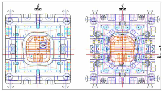 이종두께를 고려한 TWB 금형설계도