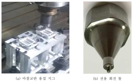 마찰교반 용접 전용 지그 및 회전 툴 제작