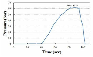 상온 한계 파열 시험 압력 data