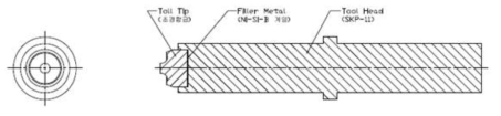 확산접합으로 체결된 분리형 툴의 설계도면