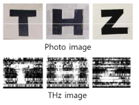 THz 스캐너 v2.0을 이용한 THz 영상획득 결과 (‘THZ’ 문자에 대한 THz 이미지)