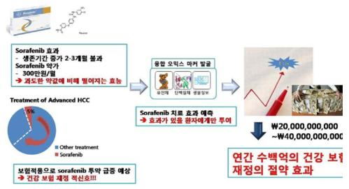 소라페닙 약물 반응 예측 마커 개발의 효과