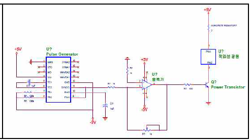 송신단 적외선 광원 변조부 회로도