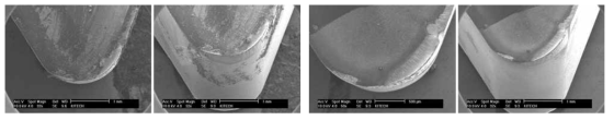 가공성 평가 후, 바이트 선단 주사전자현미경(SEM) 관찰 결과