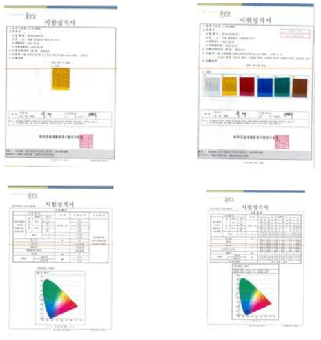 M社 반사시트 제품 시험성적서