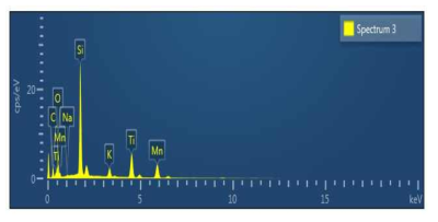 표면적인 넓은 MnO2-TiO2 SEM-EDS